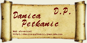 Danica Petkanić vizit kartica